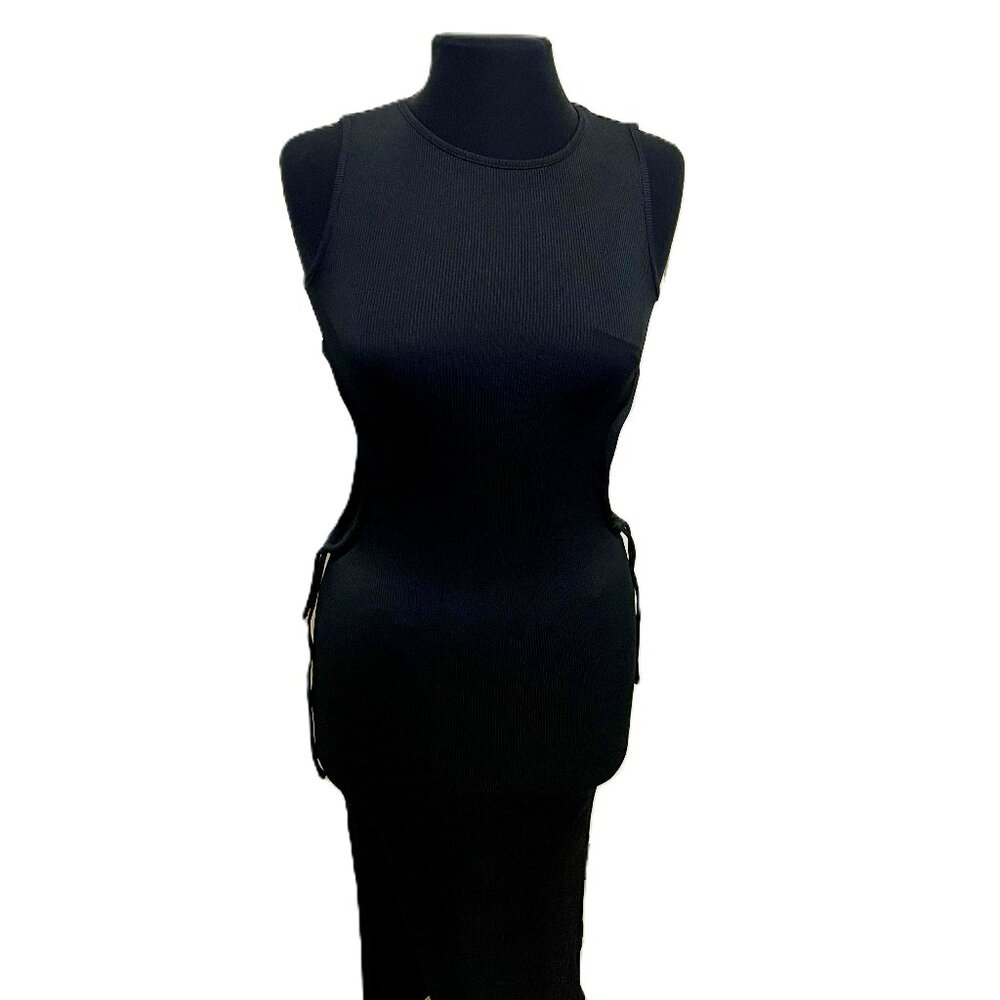 FOREVER 21 MIDI BLACK DRESS
